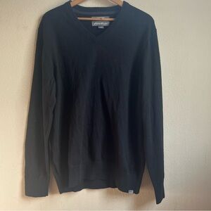 Black Eddie Bauer Cashmere Cotton Vneck Sweater for men